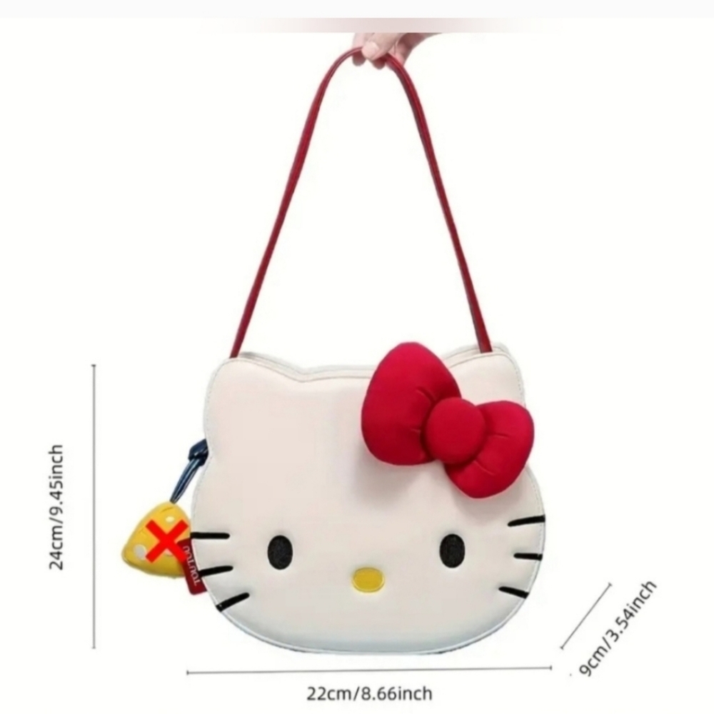 Hello Kitty White Crossbody Bag with Red Bow and Strap - Picture 2 of 9